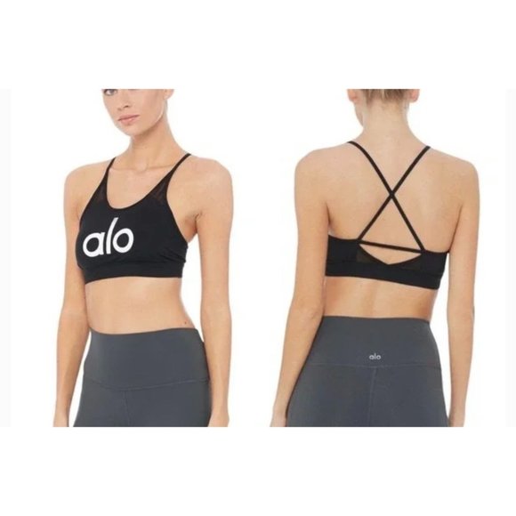 ALO Yoga | Intimates & Sleepwear | Alo Yoga Starlet Logo Sports Bra In ...